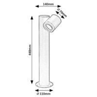 Външен подвижен  LED стълб Enol GU10 с IP44 защита