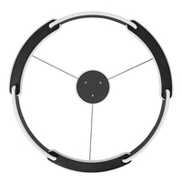 Модерен висящ LED полилей 45W с регулируема цветна температура – черен