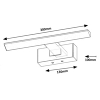 LED осветително тяло за баня 6W, IP44, 4000K, черно