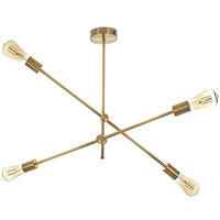 Полилей матирано злато  винтидж 4 x E27