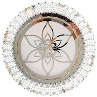 Модерен LED полилей от метал, PVC и кристал – хром, 50W, с вградена LED платка