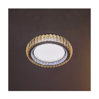 LED таванен плафон с кристал 120W с дистанционно – Злато