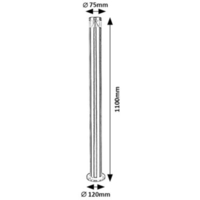 Модерен външен стълб Lisbon LED 7W – елегантно осветление за градина с IP54 защита