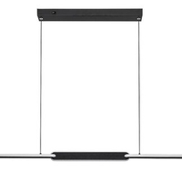 Модерен висящ LED полилей 36W с регулируема цветна температура – черен