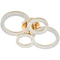 Модерен LED полилей със smart управление 104W в бяло и злато 104W