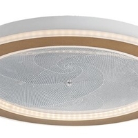 Модерен LED плафон 24W,матирано златен метал и акрил, димируем с дистанционно управление