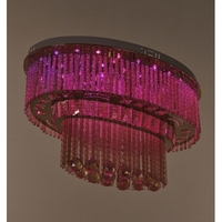 Луксозен златен полилей с LED, RGB и Bluetooth – 8xE27, метал и кристал