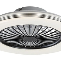 LED таванен плафон с вентилатор 48W – черен, регулируема светлина, дистанционно , 5200 lm