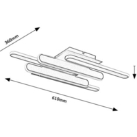 Модерен LED  плафон 36W с регулируема цветна температура – черен
