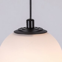 LED висящо релсово осветление – 5W, топло бяло 3000K, черен алуминий и стъклен абажур