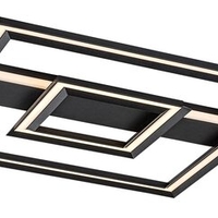 LED плафон – 48W, 3000K, черен метал