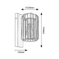 Индустриален външен аплик Tarpa E27 – здраво фасадно осветление с IP44 защита