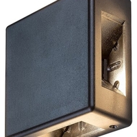 Компактен квадратен LED аплик Lippa в черно – стилно фасадно осветление 6W