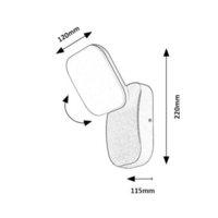 Външен LED фасаден аплик Odiel 12W в черен цвят