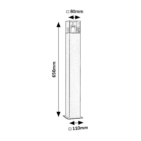 Елегантен външен градински стълб Loanda E27 – модерно осветление с кафяв прозиращ абажур и IP44 защита