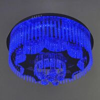 Модерен кристален LED полилей хром с дистанционно управление