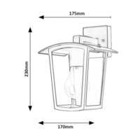 Класически външен аплик Taverna E27 – елегантно фасадно осветление с IP44 защита