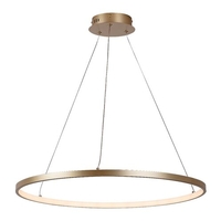 Модерен LED полилей 55W – златен метал и бял силикон с топло бяла светлина