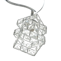 Елегантен хромиран полилей от метал и кристал – 5xE27