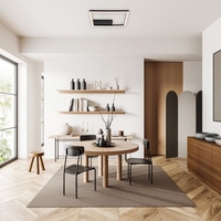 Модерен LED таванен плафон 24W с топло бяла светлина – черен