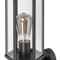 Класически външен аплик Dubrovnik E27 – елегантно фасадно осветление с прозрачно стъкло и IP44 защита