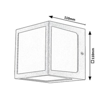 Модерен квадратен LED аплик Rennes 10W – антрацитно външно осветление с естествена светлина