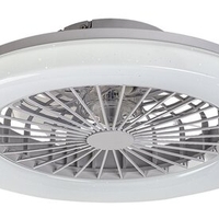 Мултифункционален LED таванен плафон с вентилатор, RGB и звезден ефект