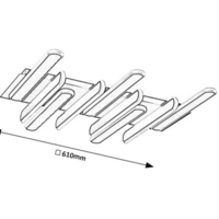 Модерен LED  плафон 46W с регулируема цветна температура – черен