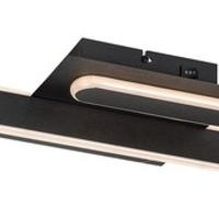 Модерен LED  плафон 18W с регулируема цветна температура – черен