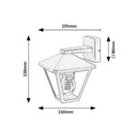 Класически външен аплик Paravento E27 – елегантно фасадно осветление с IP44 защита