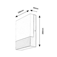 Модерен вертикален LED аплик Gimone 10W – елегантно фасадно осветление с естествена светлина
