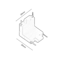 Компактен свързващ елемент за релсово осветление – черен, DC 24V, пластмасов корпус