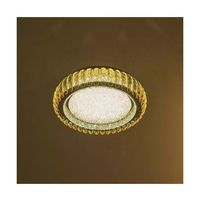 LED таванен плафон с кристал 120W с дистанционно – Злато