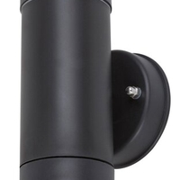 Външен аплик Medina в мат-черен цвят – минимален двупосочен светлинен ефект