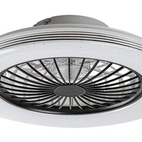 LED таванен плафон с вентилатор 48W – черен, регулируема светлина, дистанционно , 5200 lm