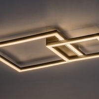 Модерен LED таванен плафон 24W с топло бяла светлина – черен