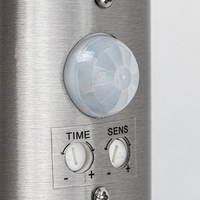 Модерен външен аплик Inox Torch E27 със сензор за движение – стилно фасадно осветление с IP44 защита