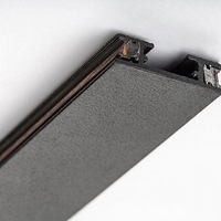 Алуминиева релса - шина за релсово осветление – 1 м, черен цвят, DC 24V