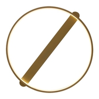 Модерен LED таванен плафон 45W с топло бяла светлина – златен