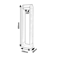 Модерен външен градински LED стълб Medna 8W с топло бяла светлина