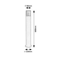 Елегантен градински стълб Teplice E27 – модерно външно осветление с IP44 защита и кафяв прозиращ абажур