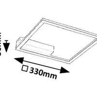 Модерен LED таванен плафон 24W с топло бяла светлина – черен