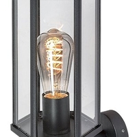 Класически външен аплик Dubrovnik E27 – елегантно фасадно осветление с прозрачно стъкло и IP44 защита