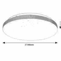 LED осветително тяло за баня 18W, IP44, Ø340 мм IP 44