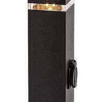 Градински стълб Ankara с вграден контакт – модерно външно осветление E27, IP44