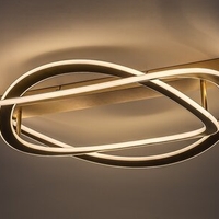 Модерен LED плафон 72W в матирано злато