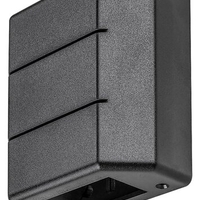 Модерен черен квадратен LED аплик Lippa – компактно фасадно осветление 6W