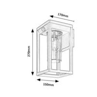 Външен аплик Zernest E27 със сензор – модерно фасадно осветление с IP54 защита