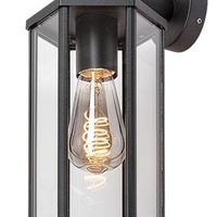 Класически външен аплик Dubrovnik E27 – елегантно фасадно осветление с прозрачно стъкло и IP44 защита