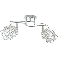 Елегантен хромиран полилей от метал и кристал – 2xE27, класически / модерен стил